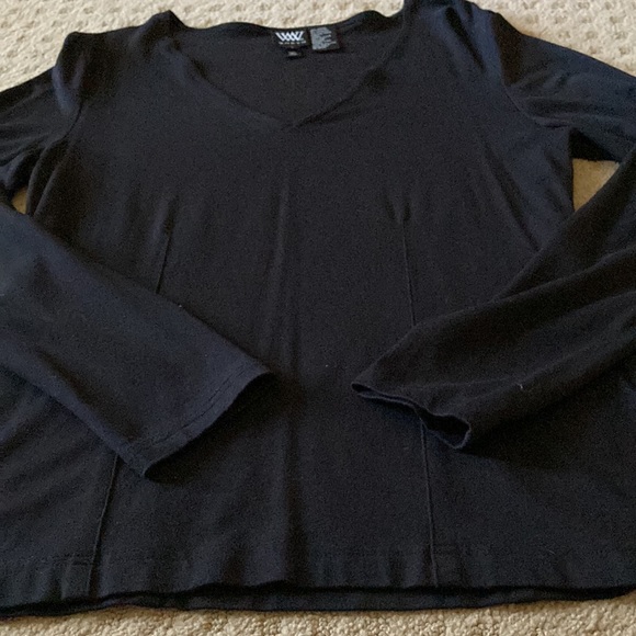 Worth black modal neck top - Picture 3 of 4